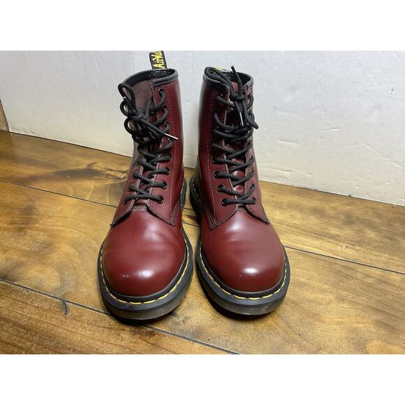 Dr. Martens Newton 1460 Air Wair Boot Cherry Leather US 6M 7W - Picture 2 of 10